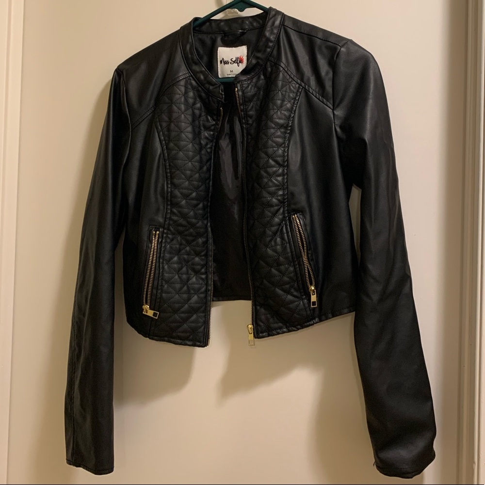 Miss Selfie Fake Leather Jacket